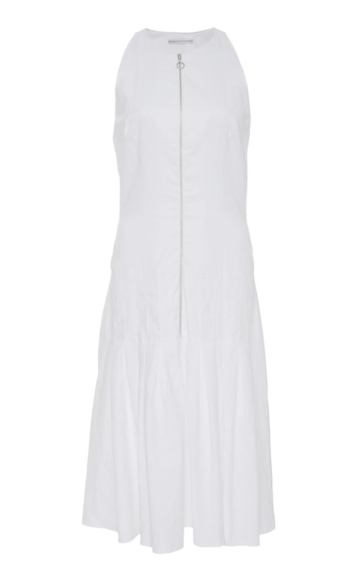Christina Economou Kate Drop Waist Pleated Dress