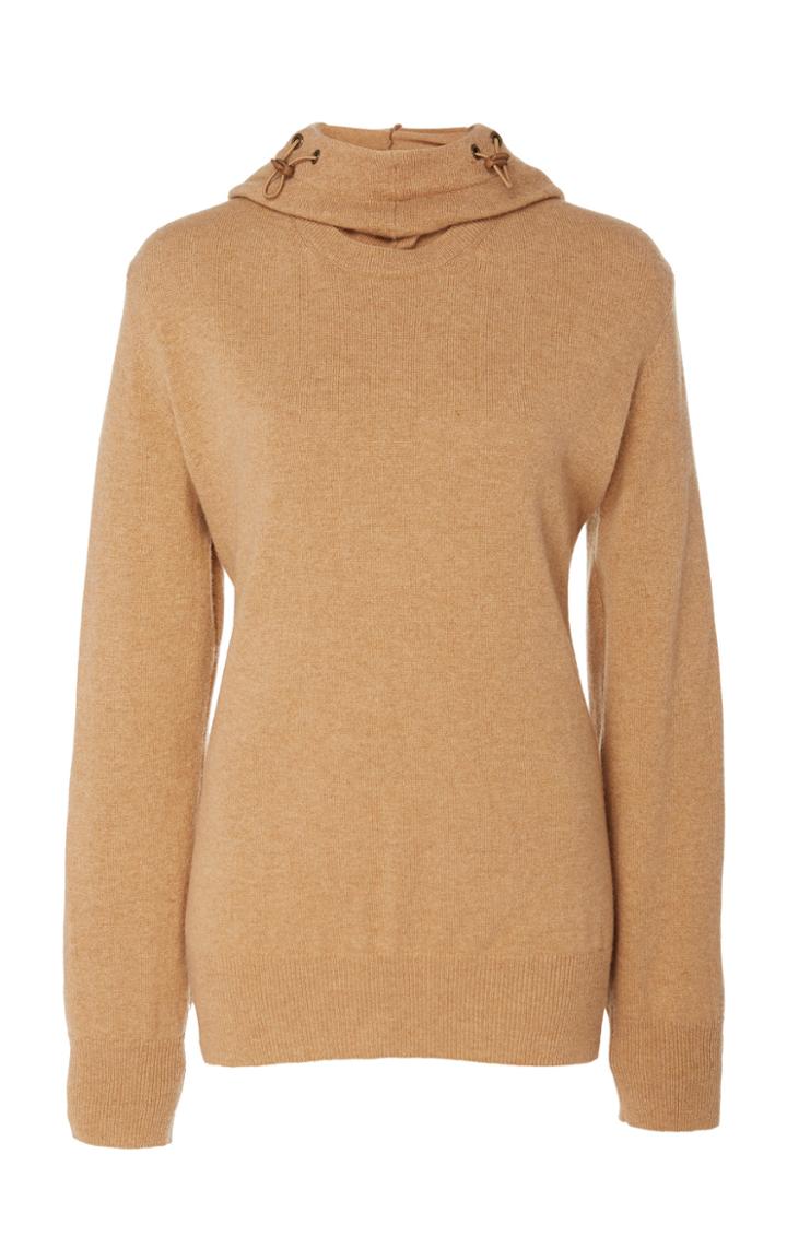 Preen By Thornton Bregazzi Isel Drawstring Hooded Knit Top