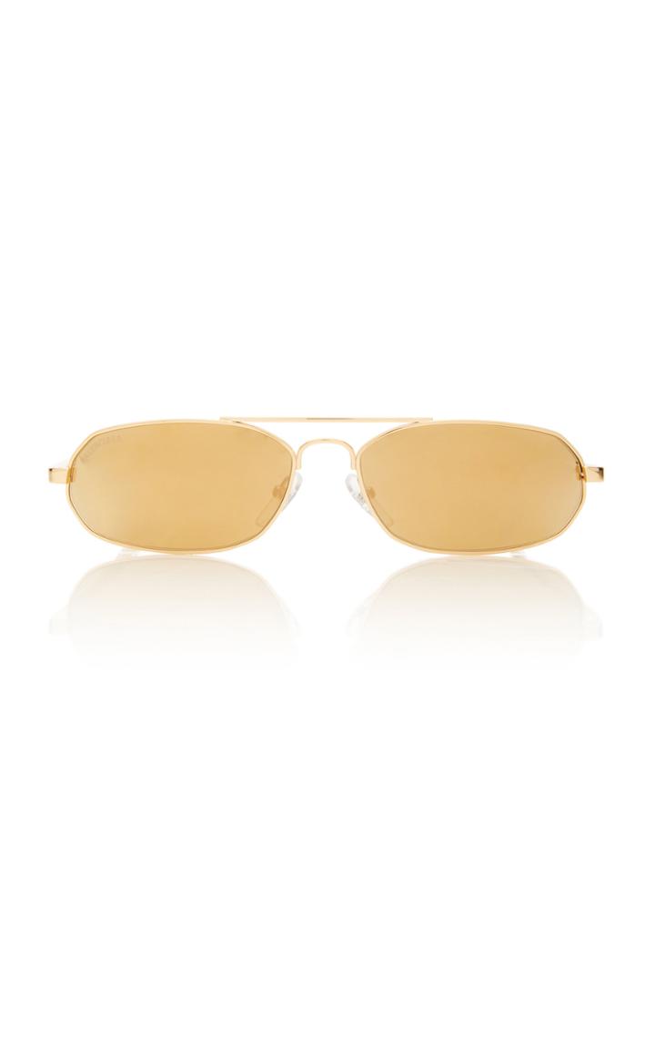 Balenciaga Verso Metal Aviator-style Round-frame Sunglasses