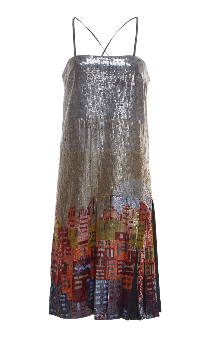 Rahul Mishra Sequin Cityscape Dress