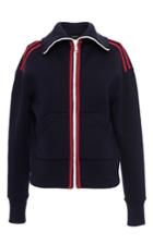 Burberry Sport Striped Zip Front Cardigan