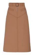 Ellery Matango Belted Twill Midi Skirt