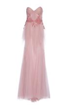 Costarellos Strapless Tulle Gown