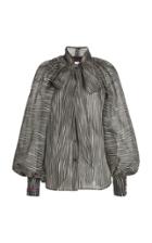 Moda Operandi Martin Grant Striped Cotton-silk Shirt