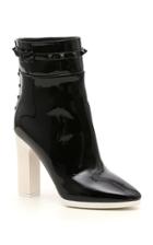 Valentino Rockstud-detailed Patent Leather Ankle Boots