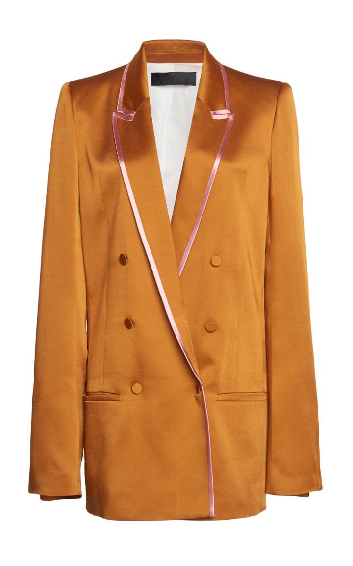 Haider Ackermann Double Breasted Metallic Trim Blazer