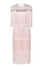 Moda Operandi Jenny Packham Tiered Fringe Chiffon Dress Size: 6