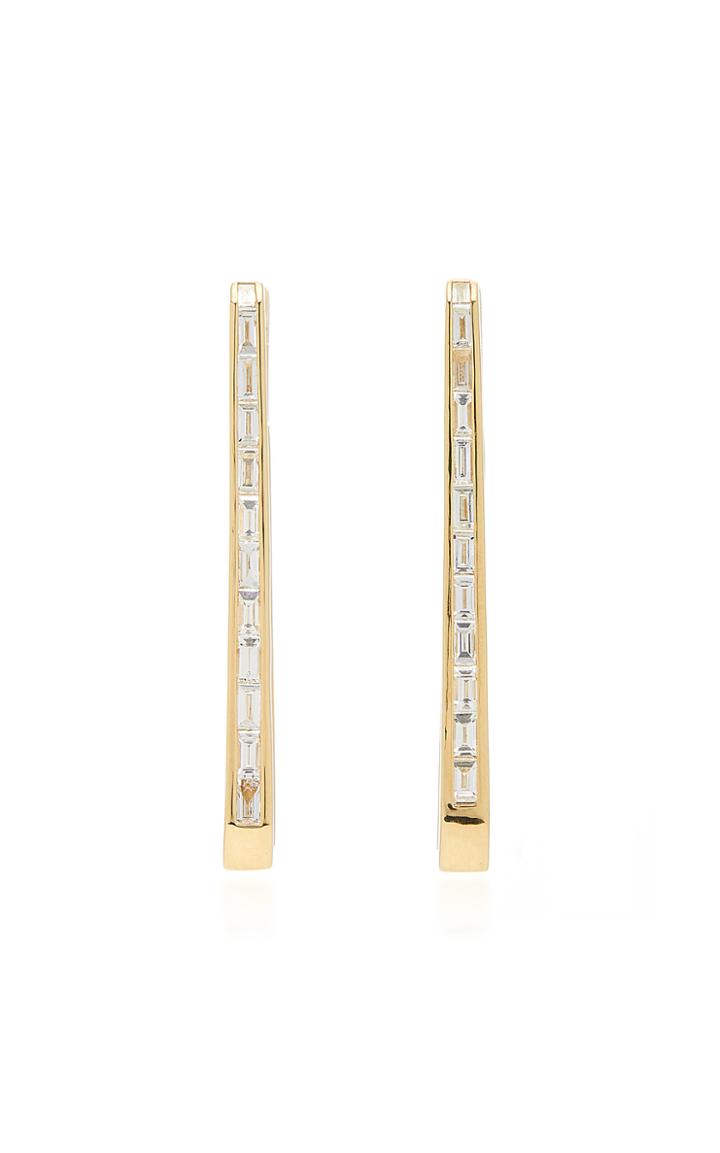 Maria Canale Deco 18k Gold And Diamond Hoops