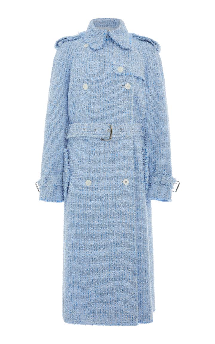 Michael Kors Collection Tweed Trench Coat
