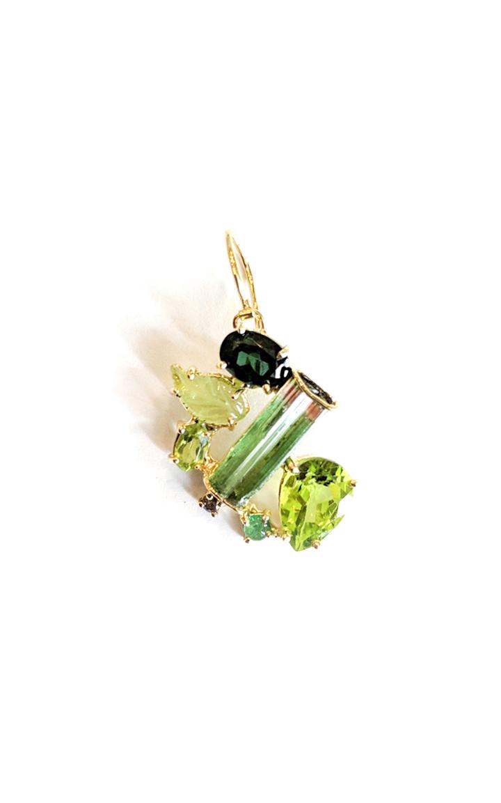 Moda Operandi Sharon Khazzam One Of A Kind Green Norma Earring