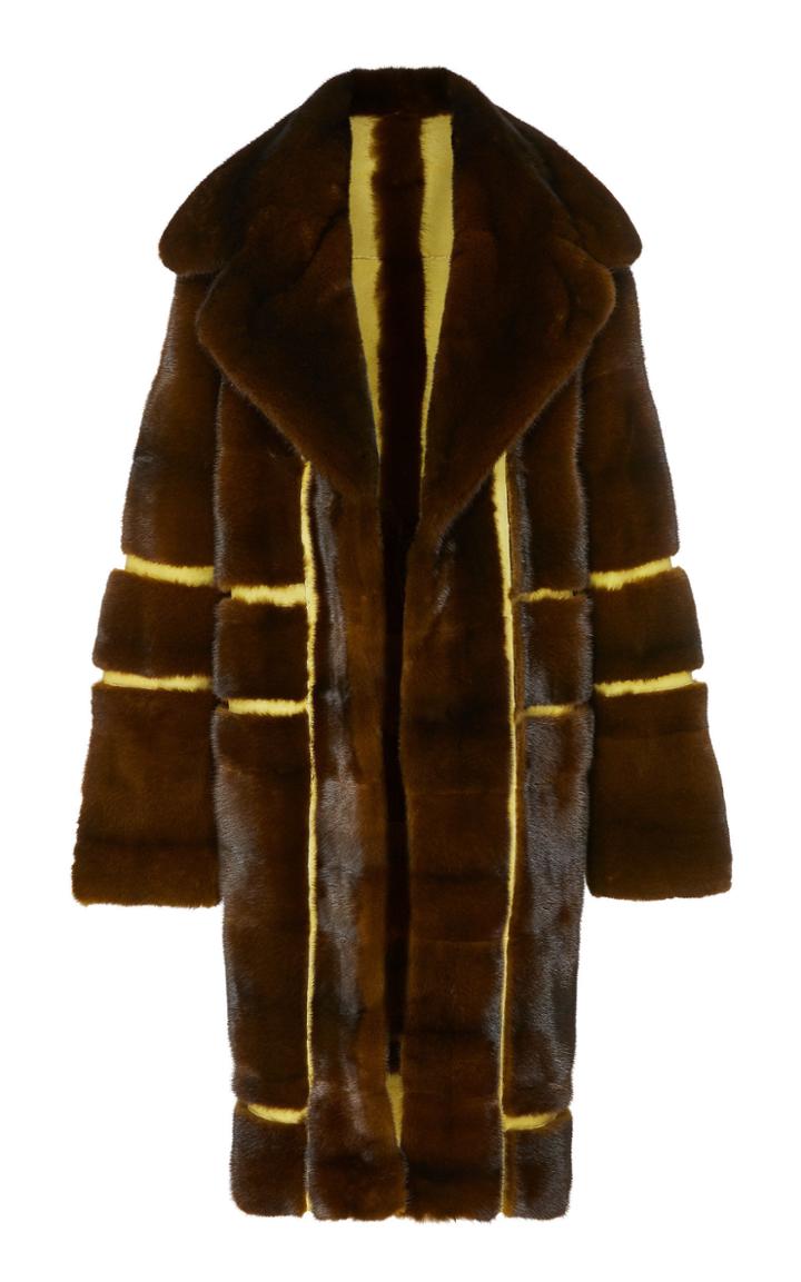Pologeorgis Victoria Paneled Fur Coat