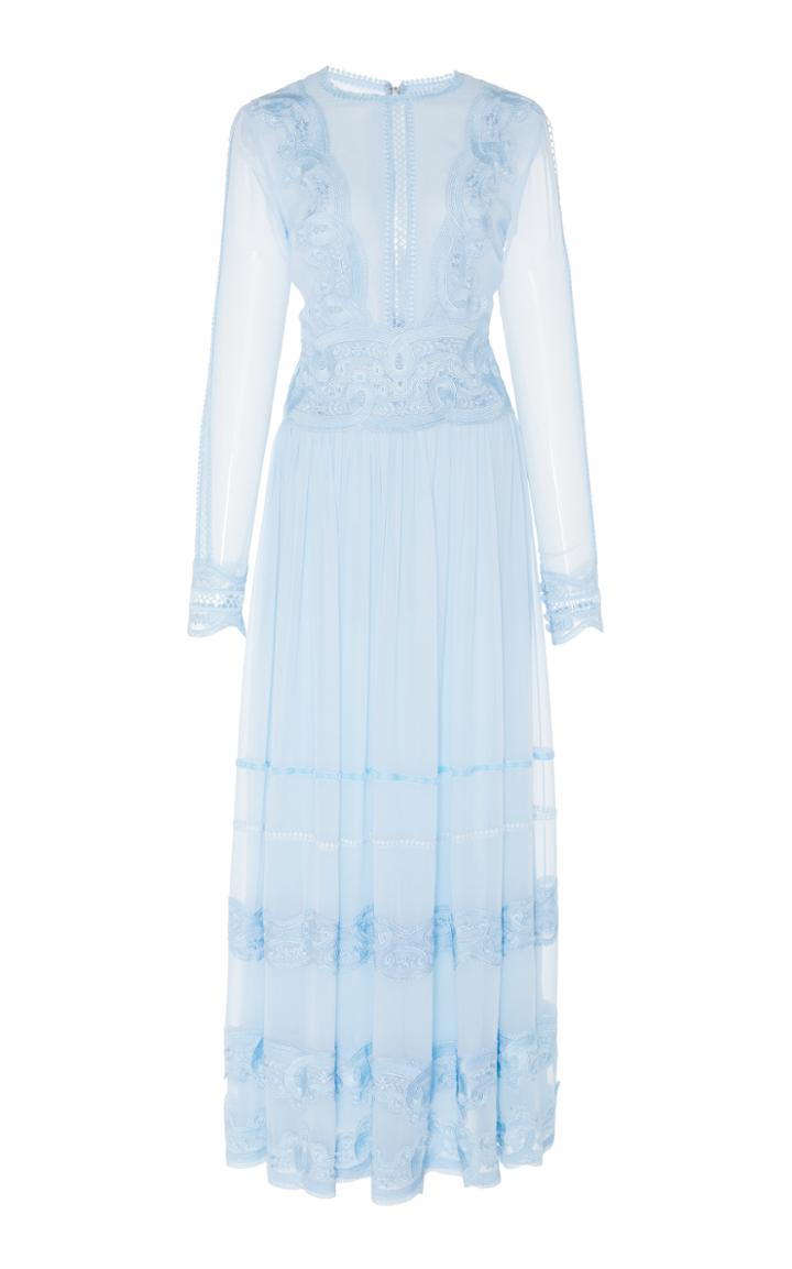 Costarellos Fit And Flare Chiffon Dress