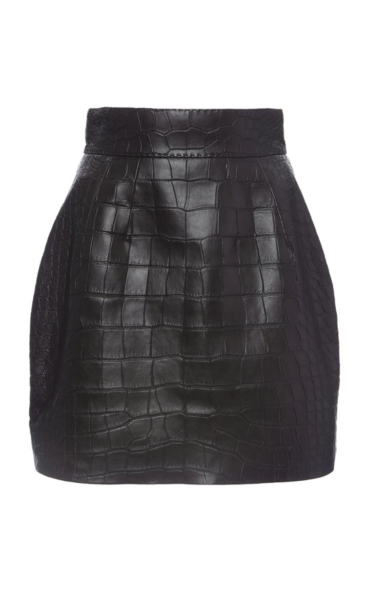 Moda Operandi Dolce & Gabbana Crocodile High-rise Mini Skirt Size: 36