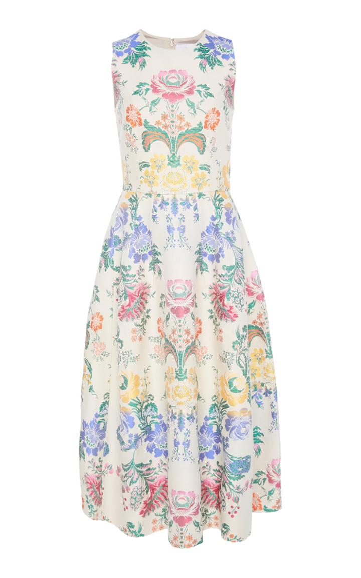 Carolina Herrera Floral Midi Dress