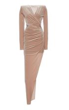 Alexandre Vauthier Wrap Velvet Gown