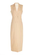 Rebecca De Ravenel Because I Want To Double-breasted Linen Maxi Dress