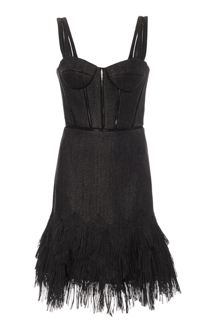 Jonathan Simkhai Wool-blend Macrame Mini Dress