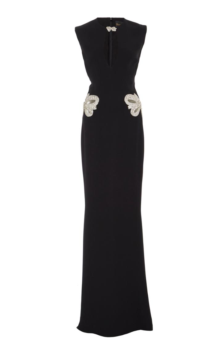 Reem Acra Strapless Keyhole Gown