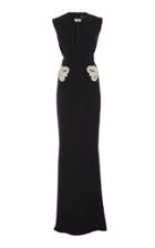 Reem Acra Strapless Keyhole Gown