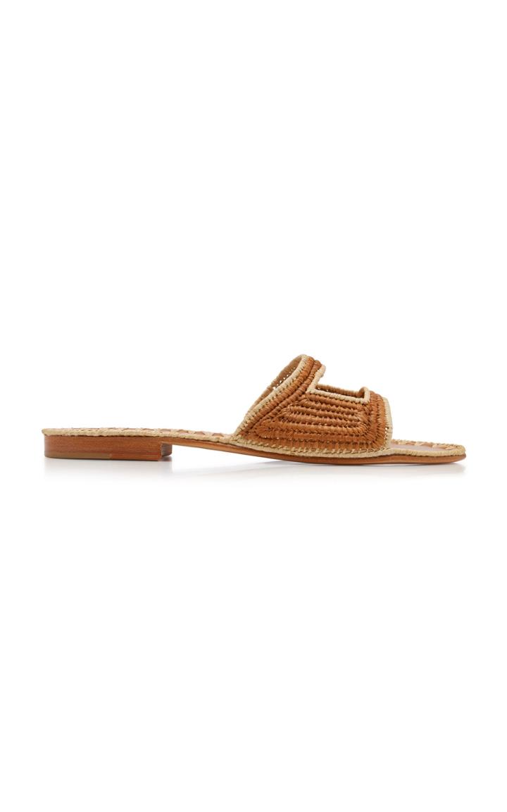 Carrie Forbes Vide Raffia Slides Size: 36