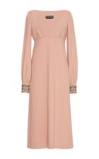 Rochas V Neck Dress With Embellished Dress