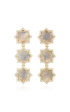 Amrapali Triple Star 18k Gold, Labradorite And Diamond Earrings