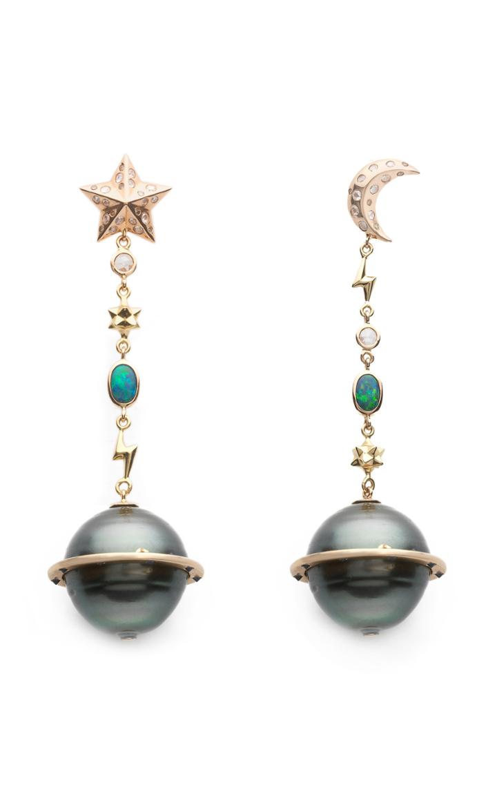 Bibi Van Der Velden Planet Earrings Star And Moon