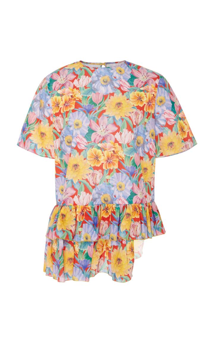 Alcoolique Roshalf Floral Ruffle Top