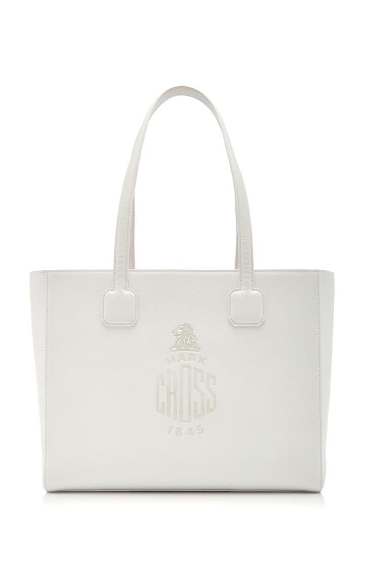 Moda Operandi Mark Cross Cannes Logo Embossed Tote