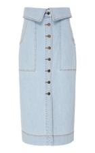 Ulla Johnson Andi Foldover Denim Pencil Skirt