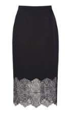 Moda Operandi Zuhair Murad Chantilly-trim Silk Knee-length Skirt Size: 32
