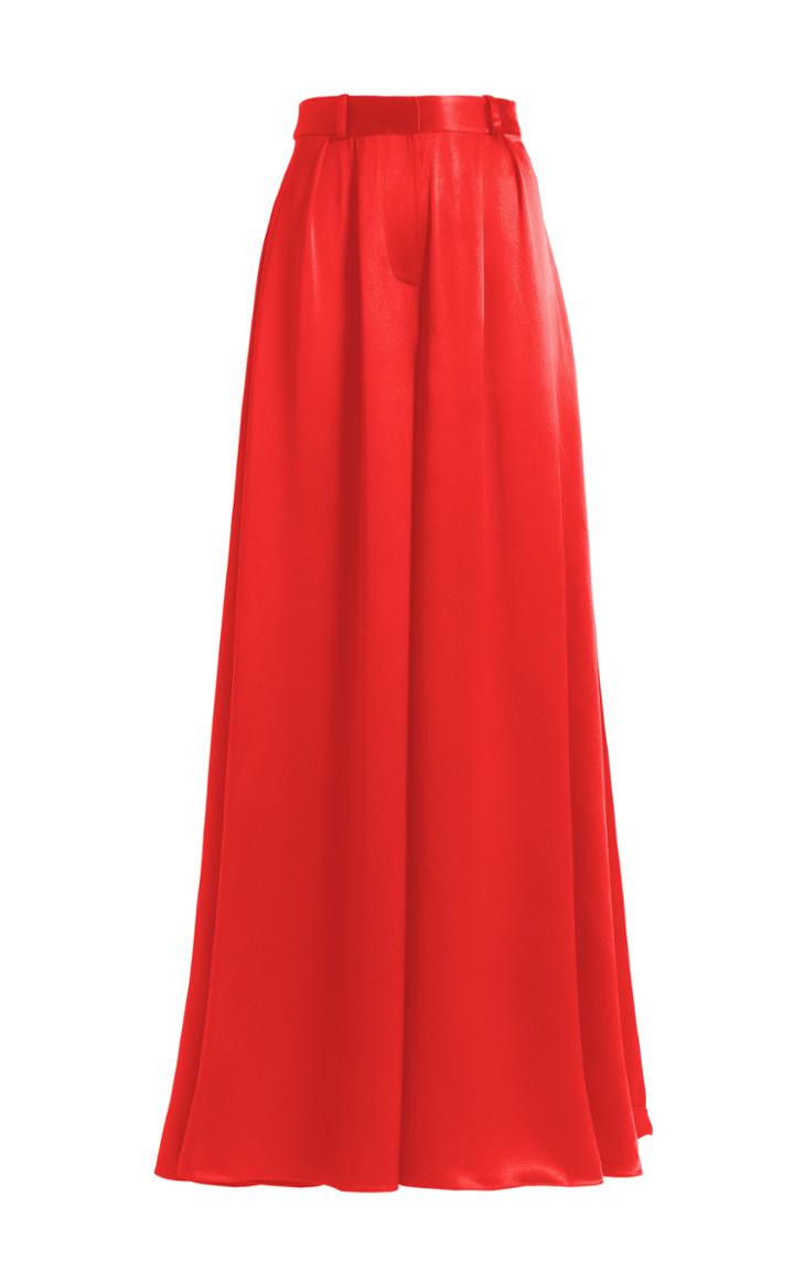 Moda Operandi Brandon Maxwell Pleated Wide-leg Silk Pant