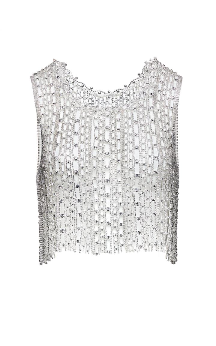 Moda Operandi Magda Butrym Cropped Crystal-detailed Top