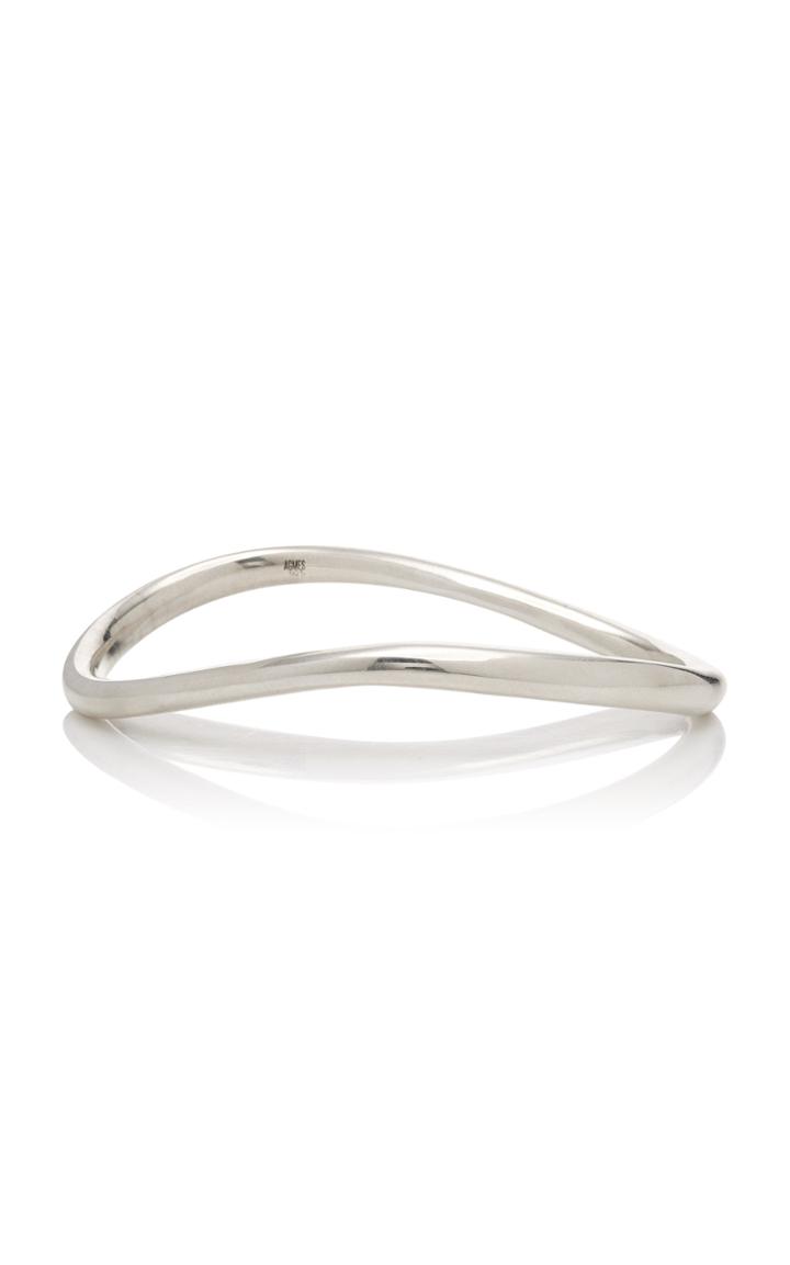 Agmes Gabriela Thin Sterling Silver Bangle