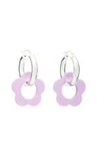 Moda Operandi Pina Jewels Daisy Charm Hoop Earrings