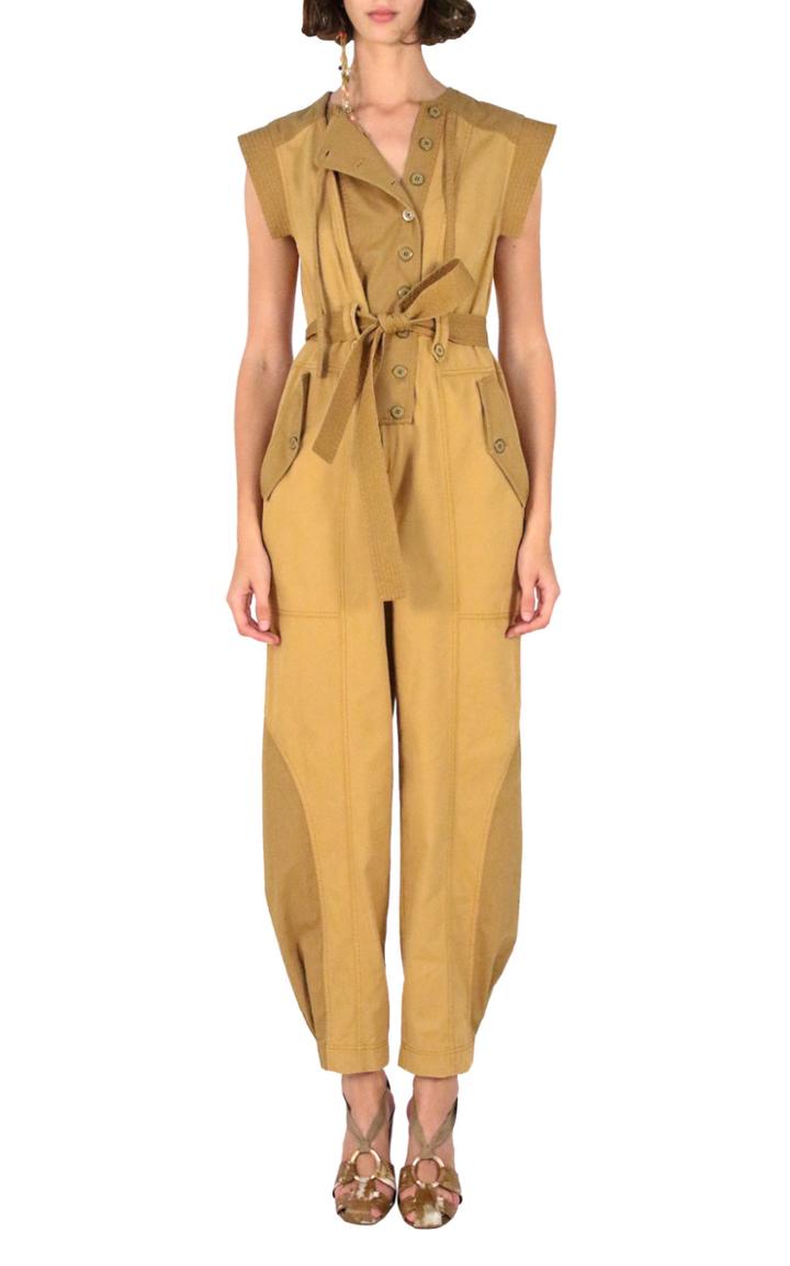 Moda Operandi Ulla Johnson Valentine Two-tone Cotton Jumpsuit