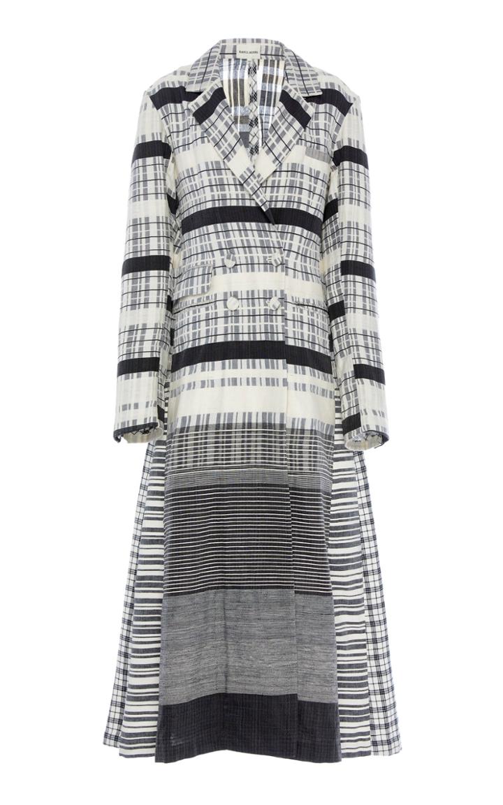 Rahul Mishra Maheshwari Double-breasted Cotton-blend Coat