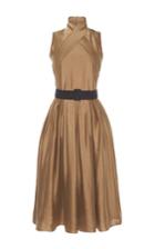 Martin Grant Wrap Dress With Pleated Skirt