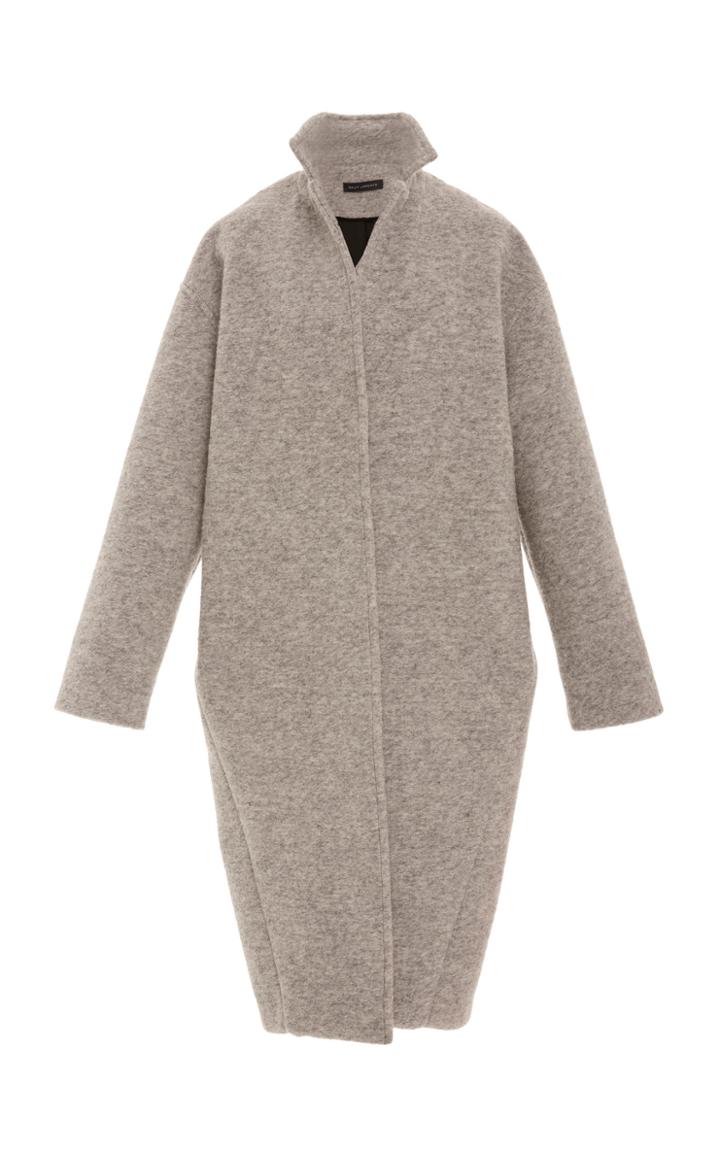 Sally Lapointe Bonded Wool Oversized Cocoon Coat