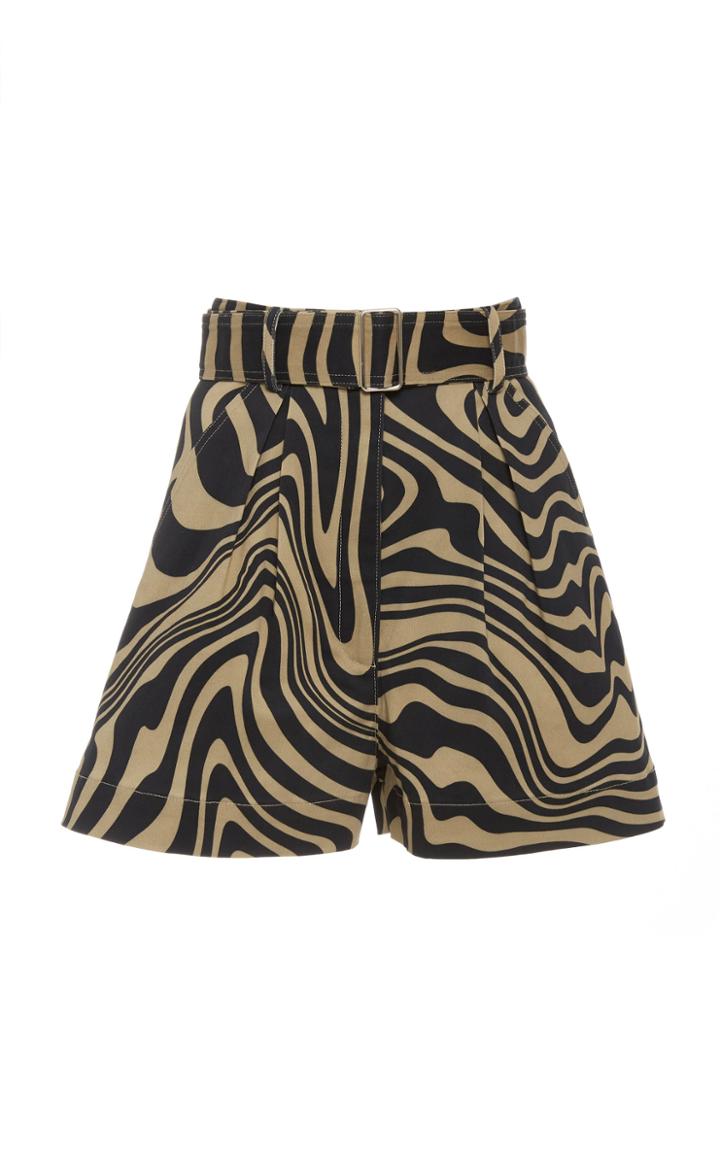 Moda Operandi Matthew Bruch Pleated Cotton Twill Short Size: S
