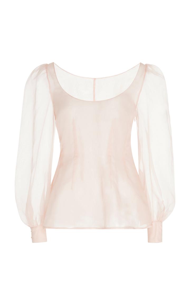 Moda Operandi Brock Collection Bishop-sleeved Silk Blouse Size: 4