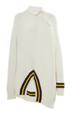 Alexander Wang Rib-knit Wool-blend Varsity Sweater