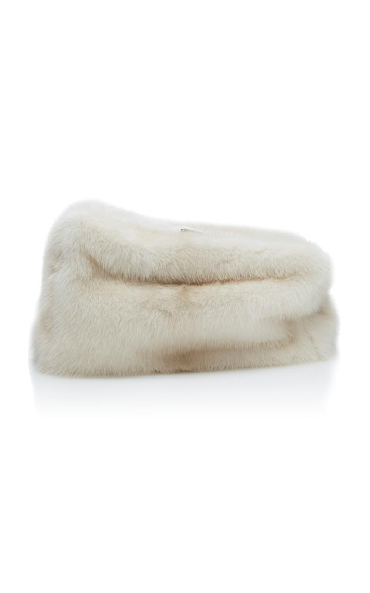Proenza Schouler Mink Asymmetrical Frame Clutch