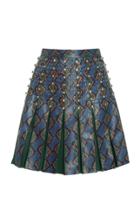 Elie Saab Printed Watersnake Mini Skirt