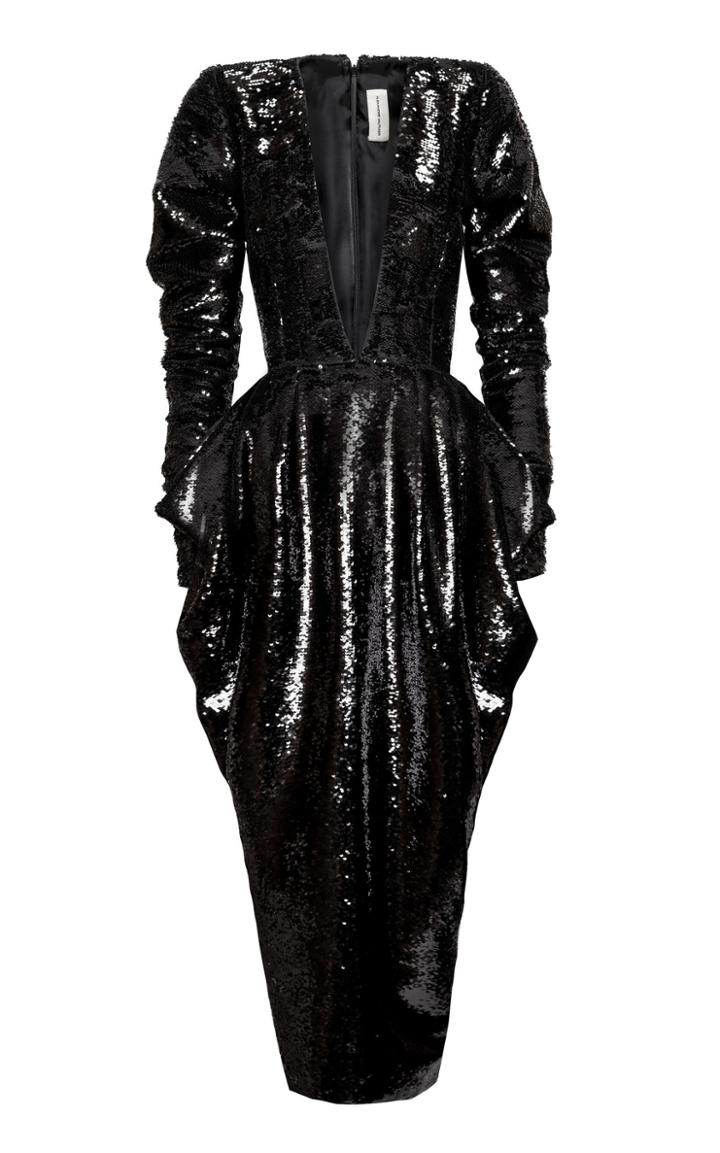 Alexandre Vauthier Sequin Tapered Maxi Dress