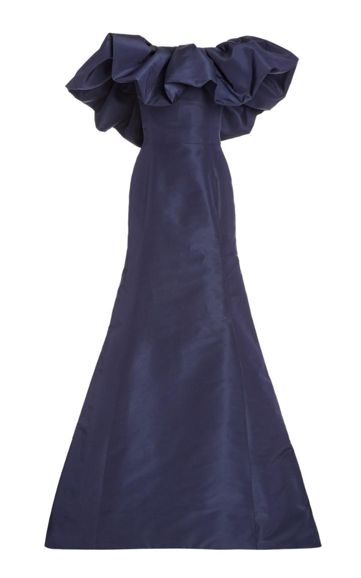 Moda Operandi Oscar De La Renta Off-the-shoulder Silk Gown