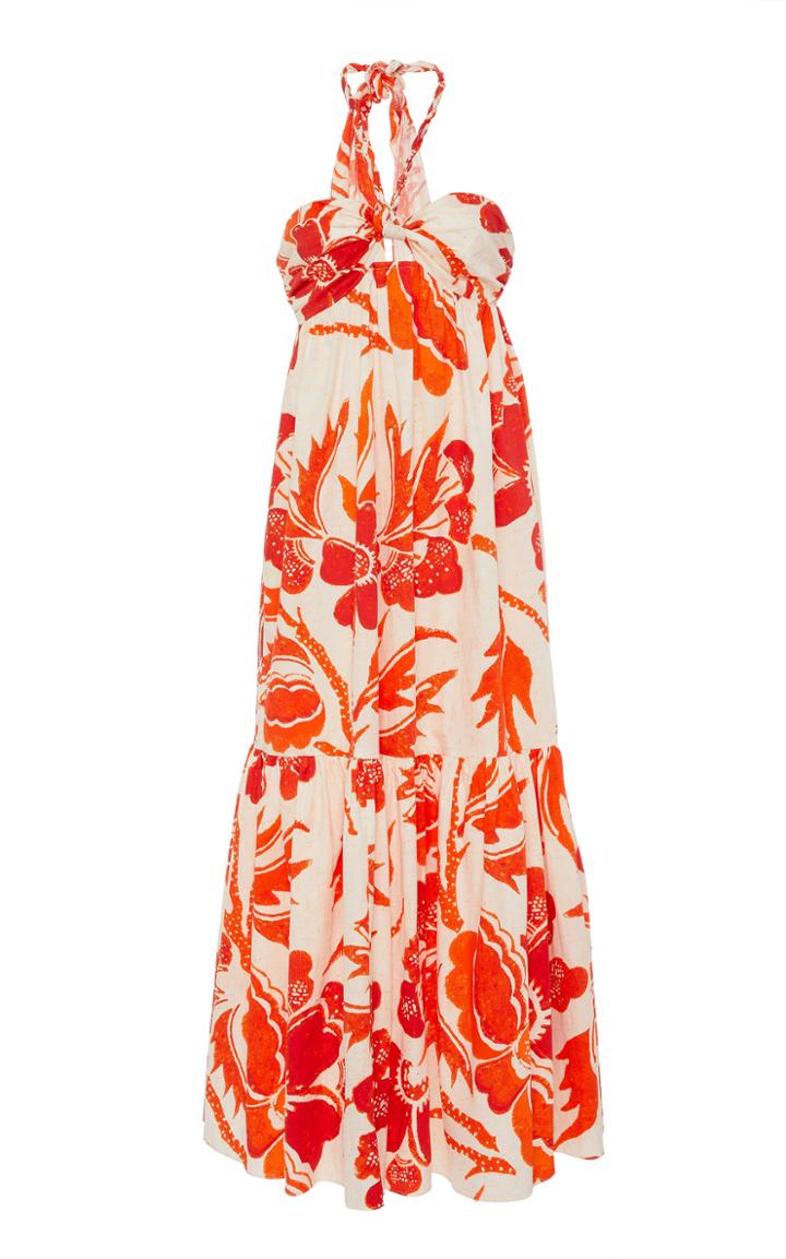 Moda Operandi Mara Hoffman Basilia Printed Cotton Maxi Dress Size: Xxs