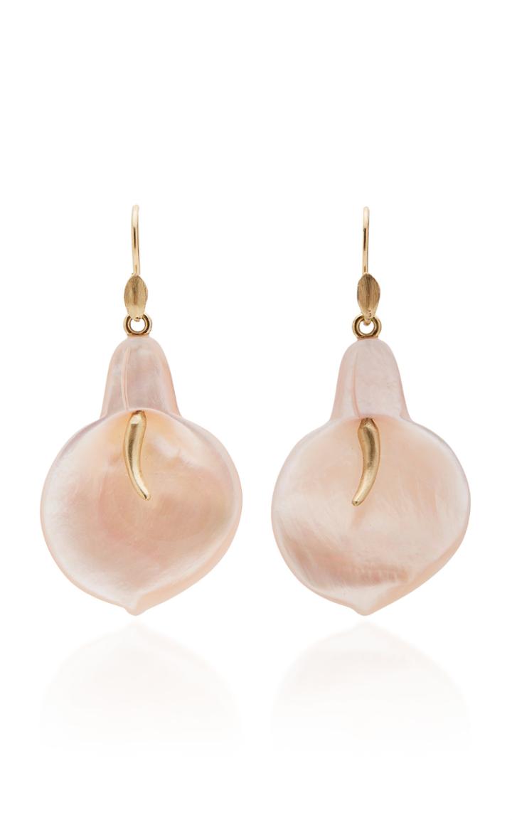 Annette Ferdinandsen M'o Exclusive: Large Mother Of Pearl Cala Lily Earrings