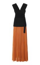 Tre By Natalie Ratabesi Mercury Pleated Silk Dress