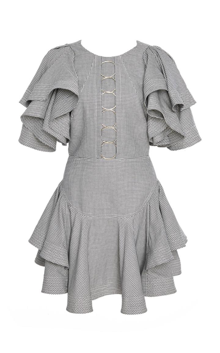 Acler Hounds Tiered Ruffle Mini Dress